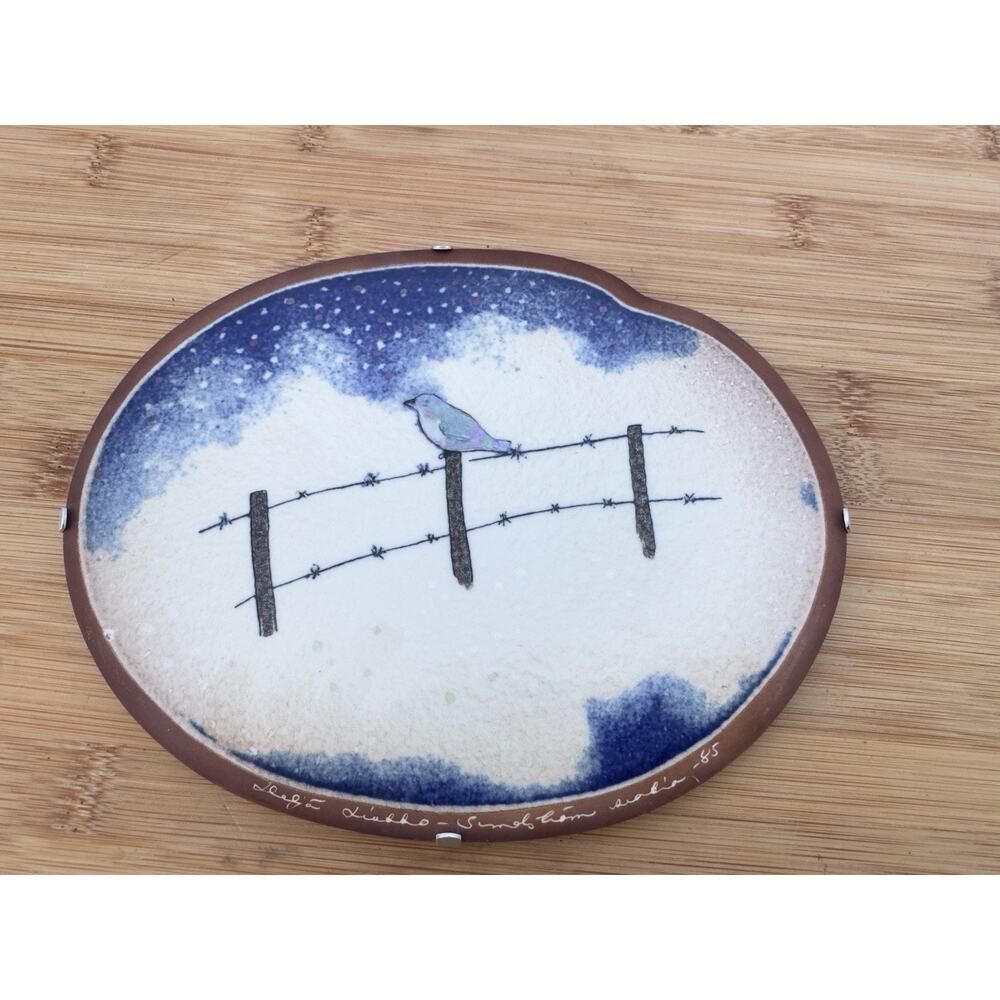 Vintage 1985 Arabia Finland Heljä Liukko-Sundström Sparrow Wall Plate